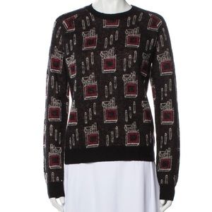 The Kooples Mohair Unique Pattern Wool Sweater